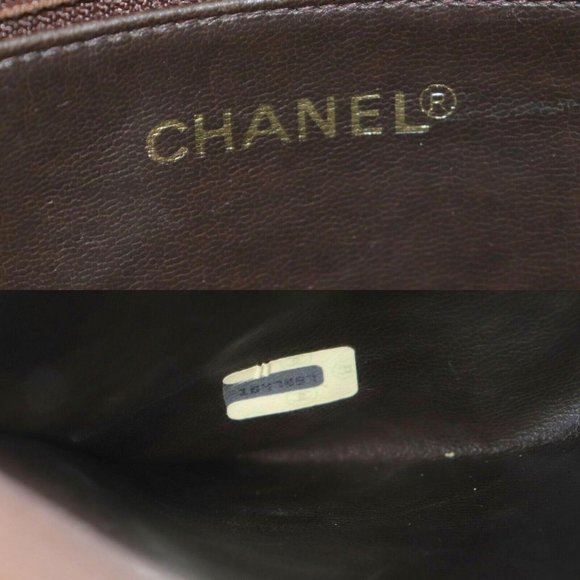 Auth Chanel Brown Leather Tote Bag Large #3655C30 - Picture 8 of 8